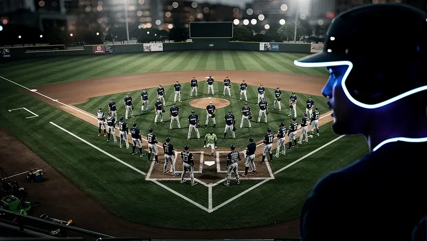 Bryce Harper batting for the Philadelphia Phillies during 2026 spring training with Jhoan Duran in t