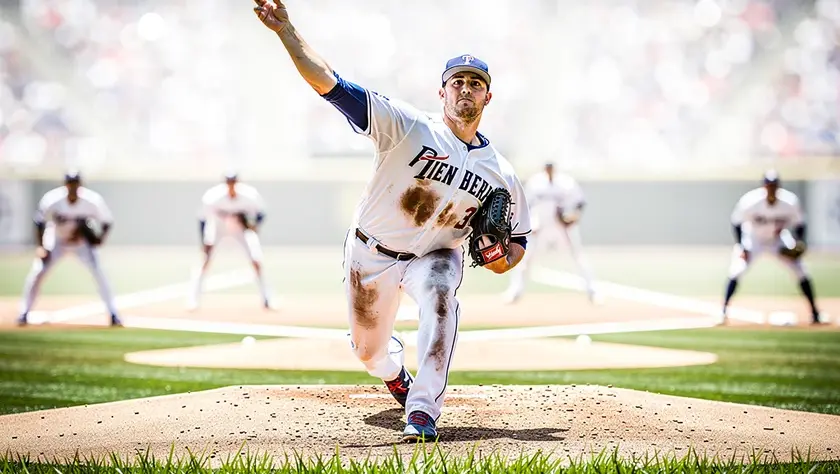 New York Mets pitcher Nolan McLean warming up during 2026 spring training at the mound