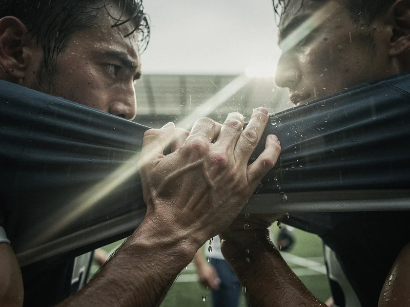 Ryan Weathers delivering a pitch in Yankees spring training, carrying an MLB World Series family leg